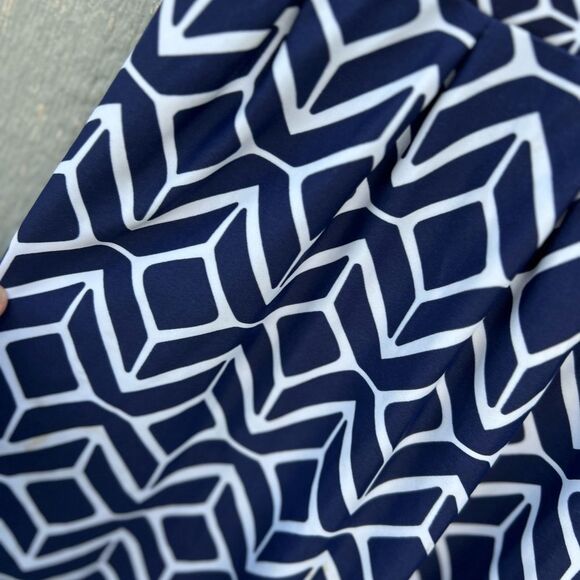 JUDE CONNALLY BETH SHIFT DRESS IN GRAND LINK NAVY size medium career preppy - Picture 7 of 8